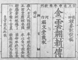 Title page from  a Han-Nom edition of 'Kim Van Kieu' (The Tale of Kim'), woodblock printed in Hanoi, 1932. Chu Nom is an obsolete writing system of the Vietnamese language. It makes use of Chinese characters (known as Han Tu in Vietnamese), and characters coined following the Chinese model. The earliest known example of Chu Nom dates to the 13th century. It was used almost exclusively by the Vietnamese elite, mostly for recording Vietnamese literature (formal writings were, in most cases, not done in Vietnamese, but in classical Chinese). It has almost been completely replaced by Quoc Ngu, a script based on the Latin alphabet.