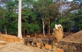 The Terrace of the Leper King was built during the reign of King Jayavarman VII.<br/><br/>

Angkor Thom is located one mile north of Angkor Wat. It was built in the late 12th century by king Jayavarman VII, and covers an area of 9 km², within which are located several monuments from earlier eras as well as those established by Jayavarman and his successors. At the centre of the city is Jayavarman's state temple, the Bayon, with the other major sites clustered around the Victory Square immediately to the north.<br/><br/>

Angkor Thom was established as the capital of Jayavarman VII's empire, and was the centre of his massive building programme. One inscription found in the city refers to Jayavarman as the groom and the city as his bride.<br/><br/>

Angkor Thom seems not to be the first Khmer capital on the site, however, as Yasodharapura, dating from three centuries earlier, was centred slightly further northwest.<br/><br/>

The last temple known to have been constructed in Angkor Thom was Mangalartha, which was dedicated in 1295. In the following centuries Angkor Thom remained the capital of a kingdom in decline until it was abandoned some time prior to 1609. It is believed to have sustained a population of 80,000-150,000 people. 