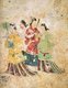 Japan:  The mural 'Asuka Bijin' or 'Beautiful women of the Asuka Period', Takamatsuzuka Tomb, 6th-7th century CE