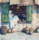 Morocco: Arab shopkeeper in burnous, Tangiers, c.1928.