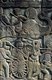 Cambodia: Khmer warriors and war elephant, bas-relief, The Bayon, Angkor Thom