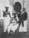 Sri Lanka: Sinhalese aristocrat the Chief of Gampola together with three retainers, c.1880.