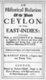 Sri Lanka: English sailor Robert Knox's account of his experiences in Ceylon, 17th century.