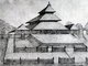 Indonesia: An 1847 pencil sketch of Surakarta mosque in central Java.